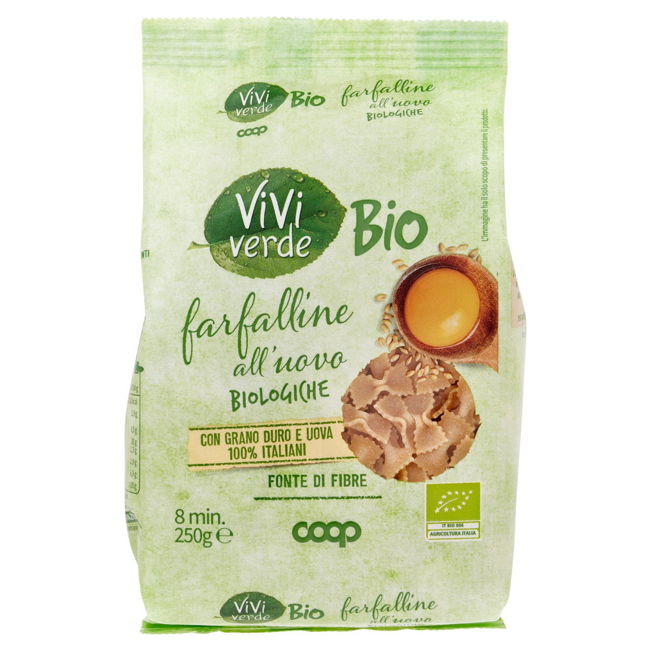 Farfalline pasta all'uovo bio 250 gr