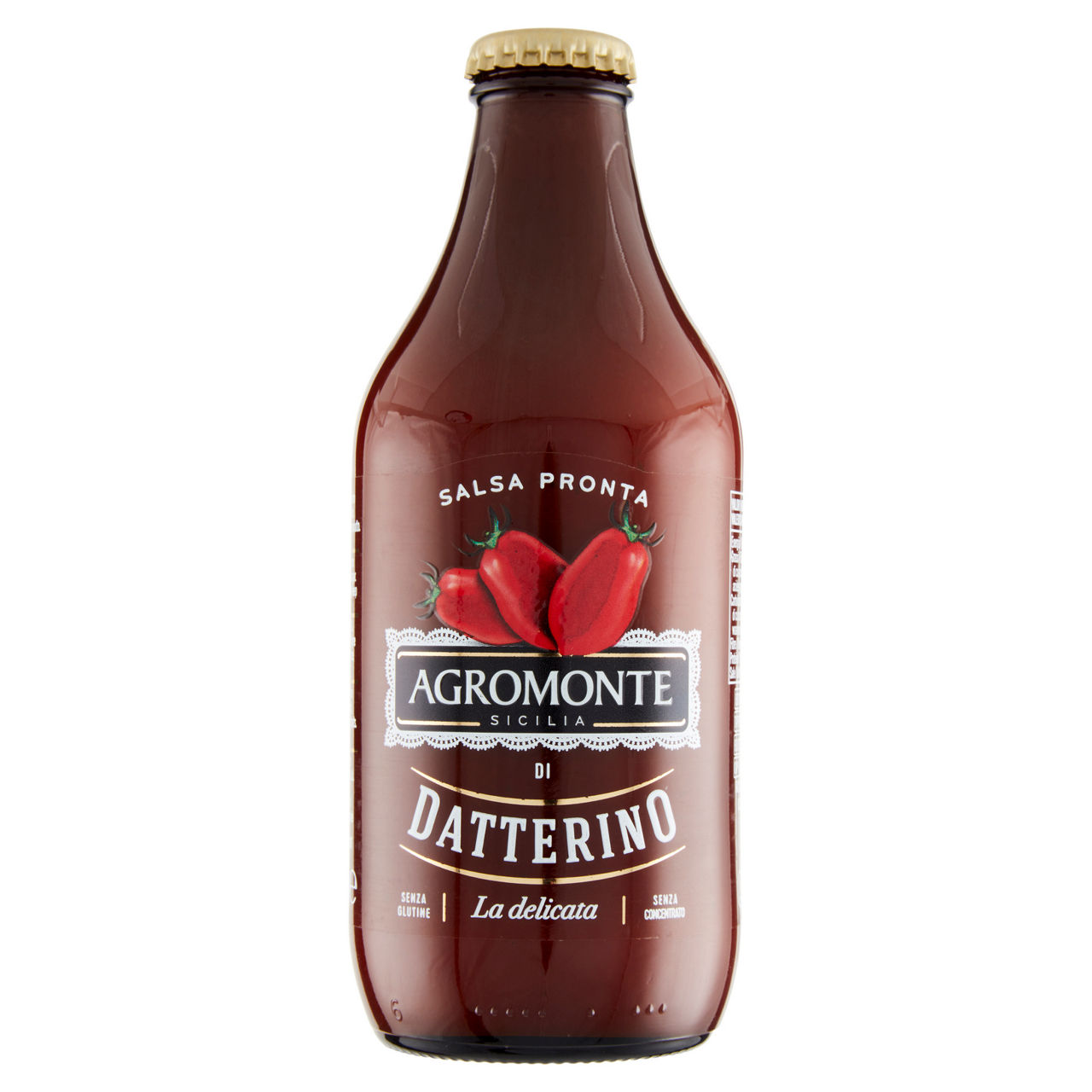 Salsa pronta di pomodoro datterino agromonte bottiglia gr 330 - Immagine 01