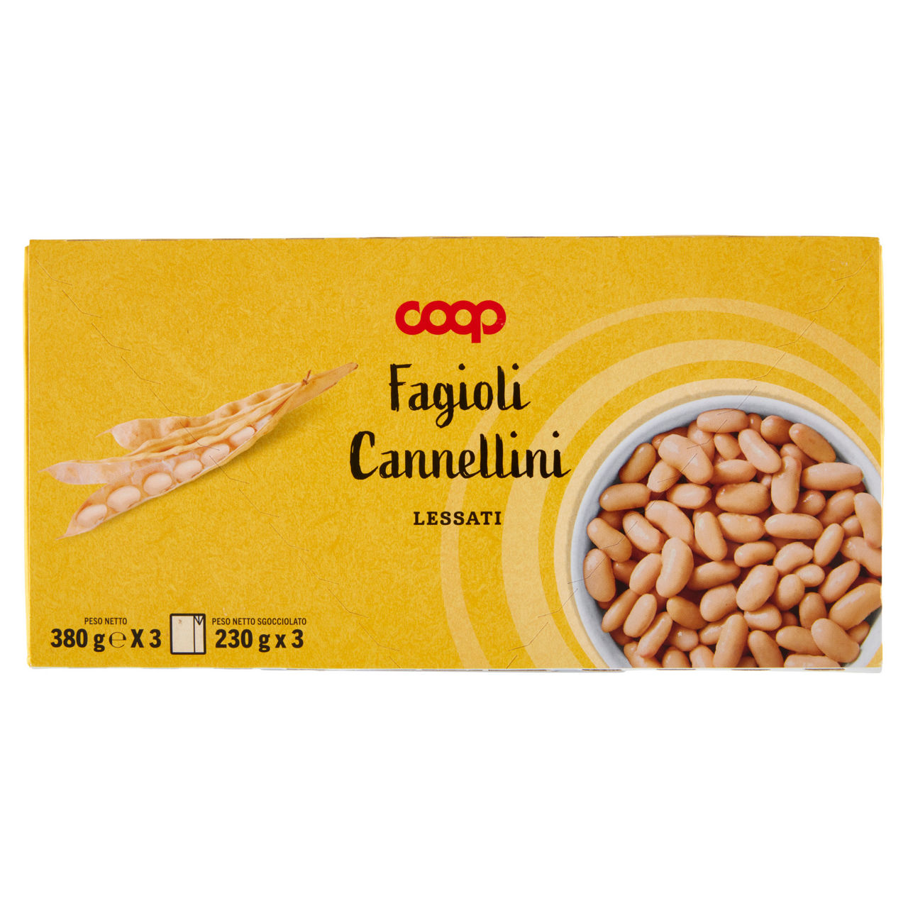 Fagioli cannellini lessati coop combisafe  g 380x3 sgocc. g 230x3 - Immagine 61