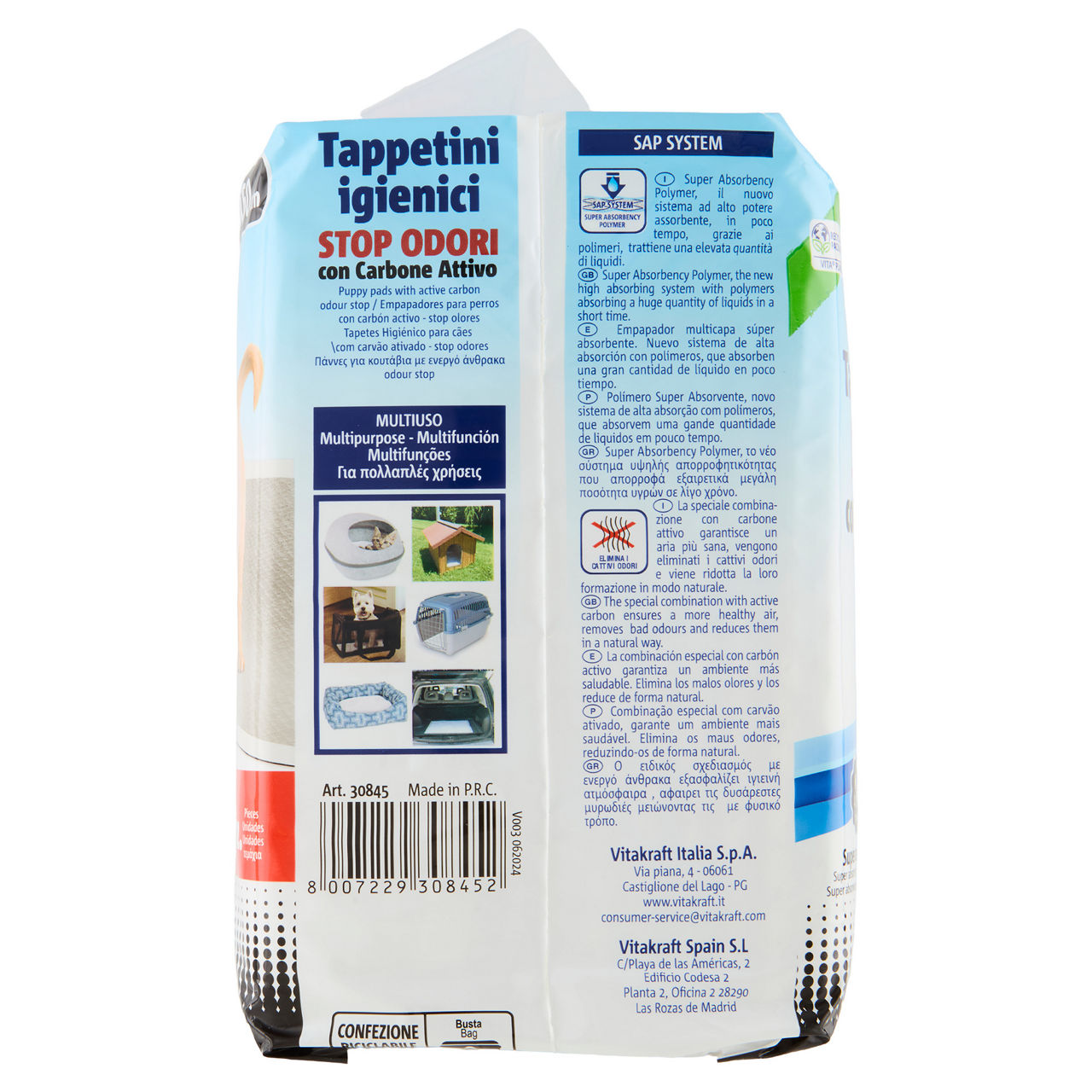 Tappetini con carbone 60x60 cm vitakraft busta pz.15 - Immagine 11