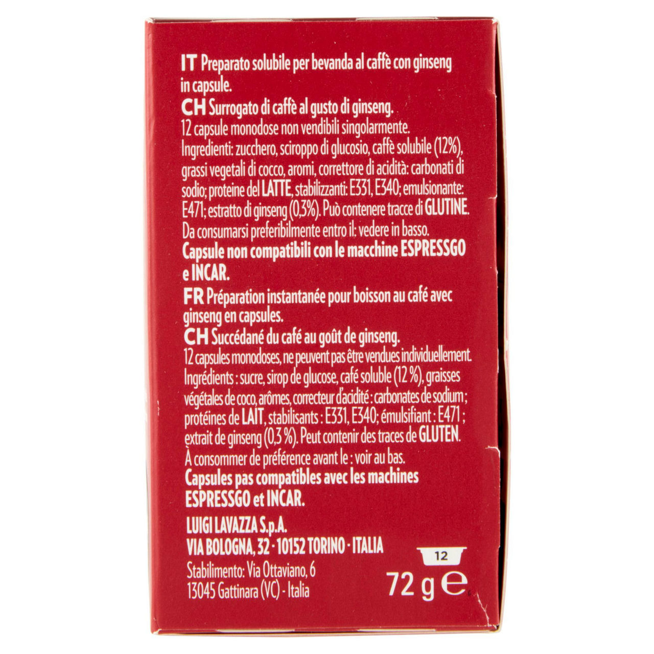 Caffè in capsule ginseng 12 pz - Immagine 51