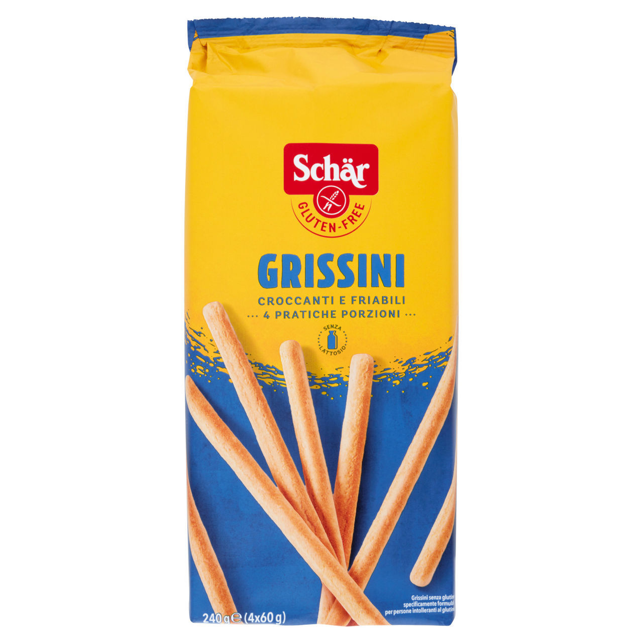 Grissini croccanti e friabili senza glutine 4 porzioni x 240 gr