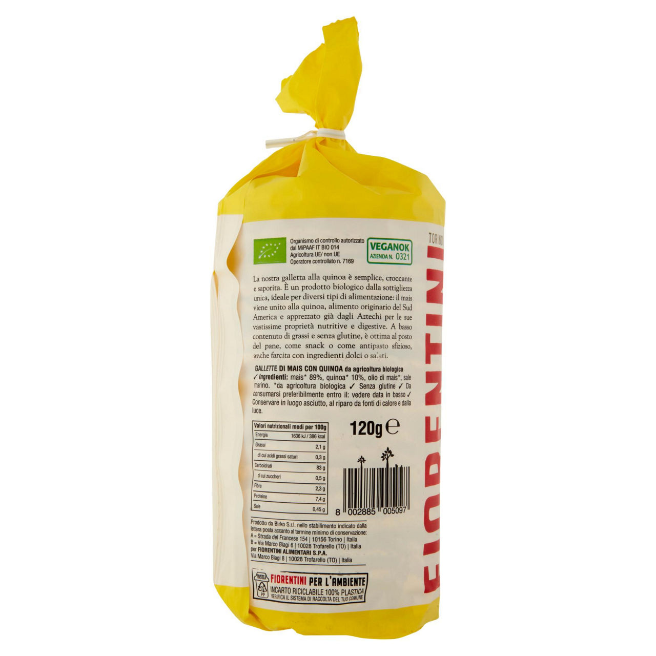 Gallette di mais con quinoa senza glutine bio 120 gr - Immagine 51