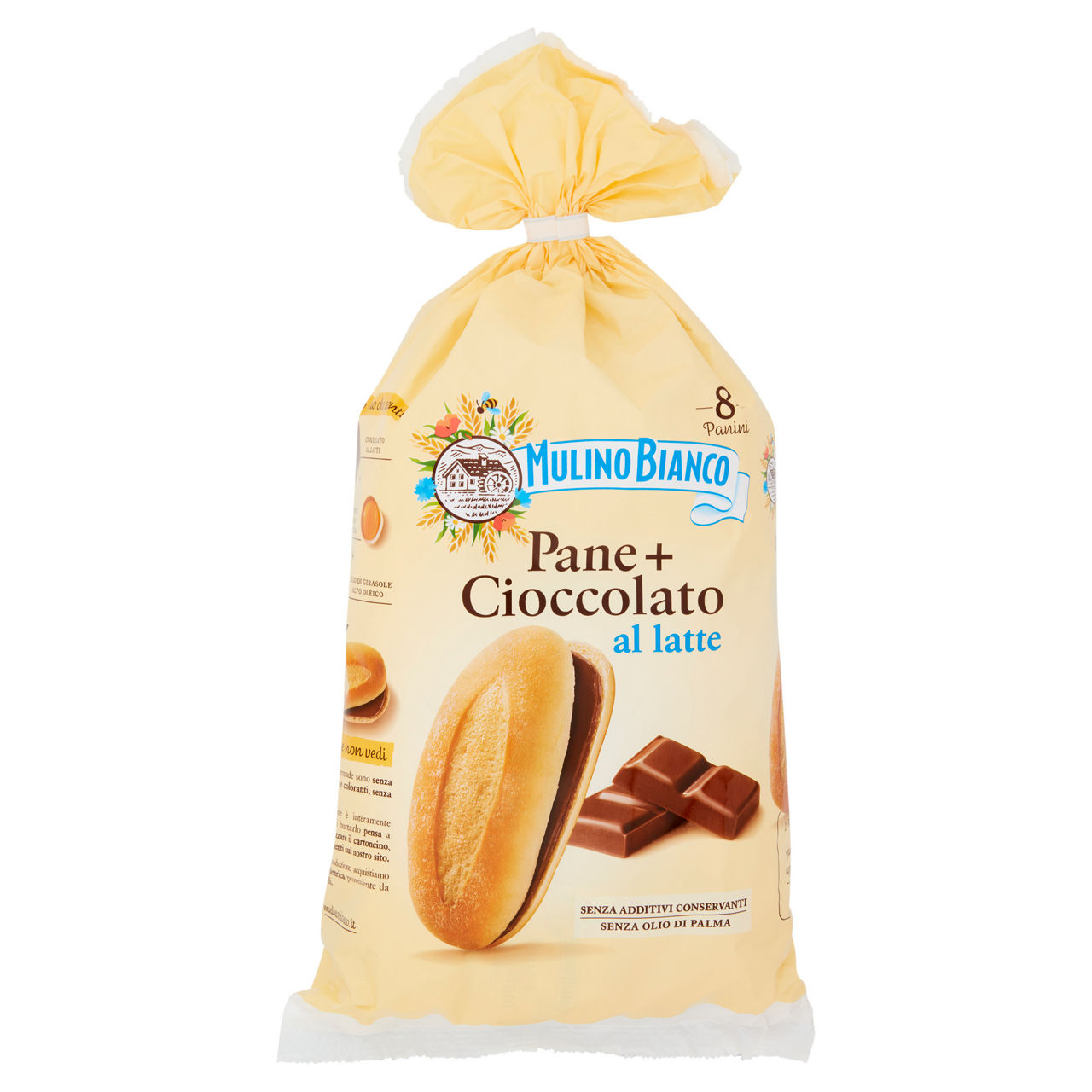Pane e cioccolato al latte 8 pz 300 gr - Immagine 01