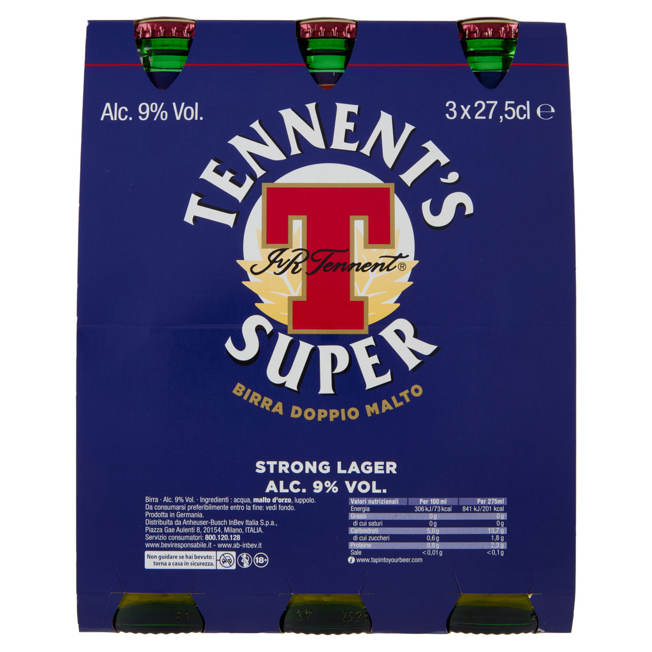 Birra tennent's super 9 gradi cluster bottiglia ml 275x3 - Immagine 31