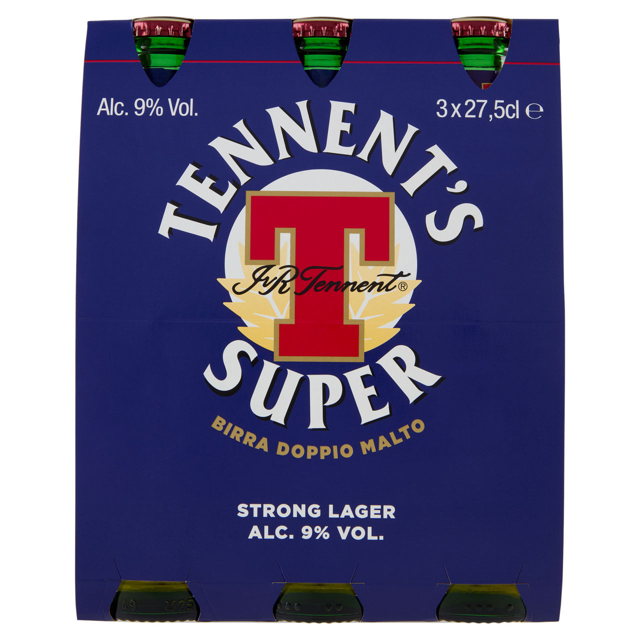 Birra tennent's super 9 gradi cluster bottiglia ml 275x3 - Immagine 01