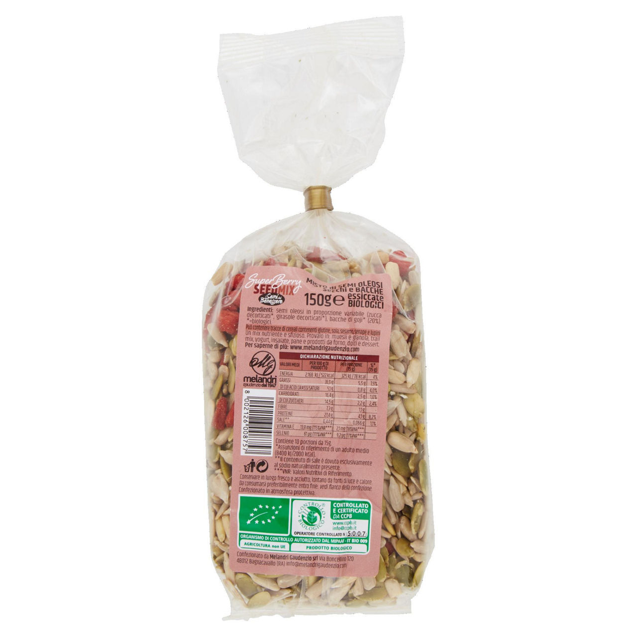 Mix di semi oleosi e bacche essiccate bio 150 gr - Immagine 41