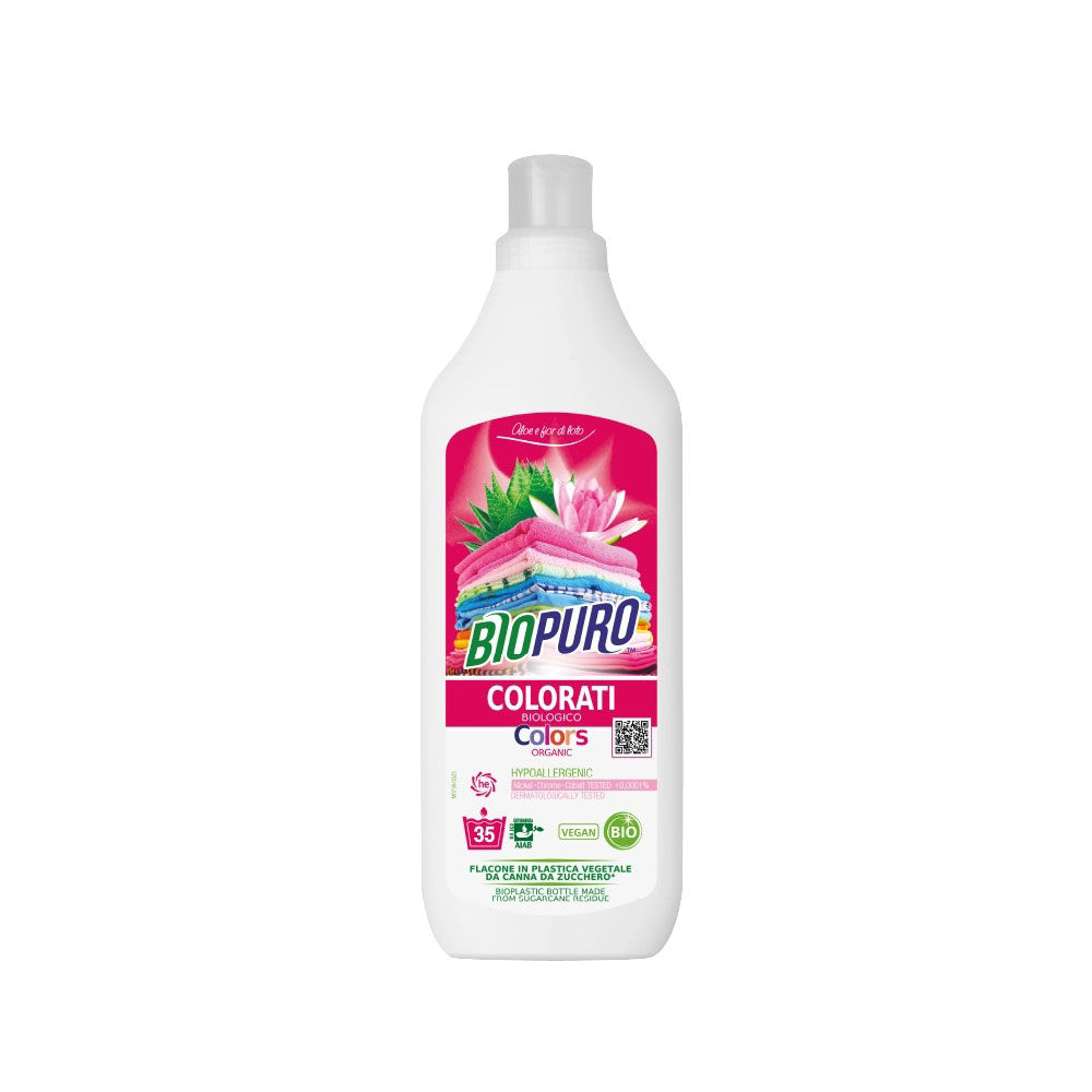 Detersivo lavatrice liquido per colorati bio aloe e fior di loto 35 lavaggi