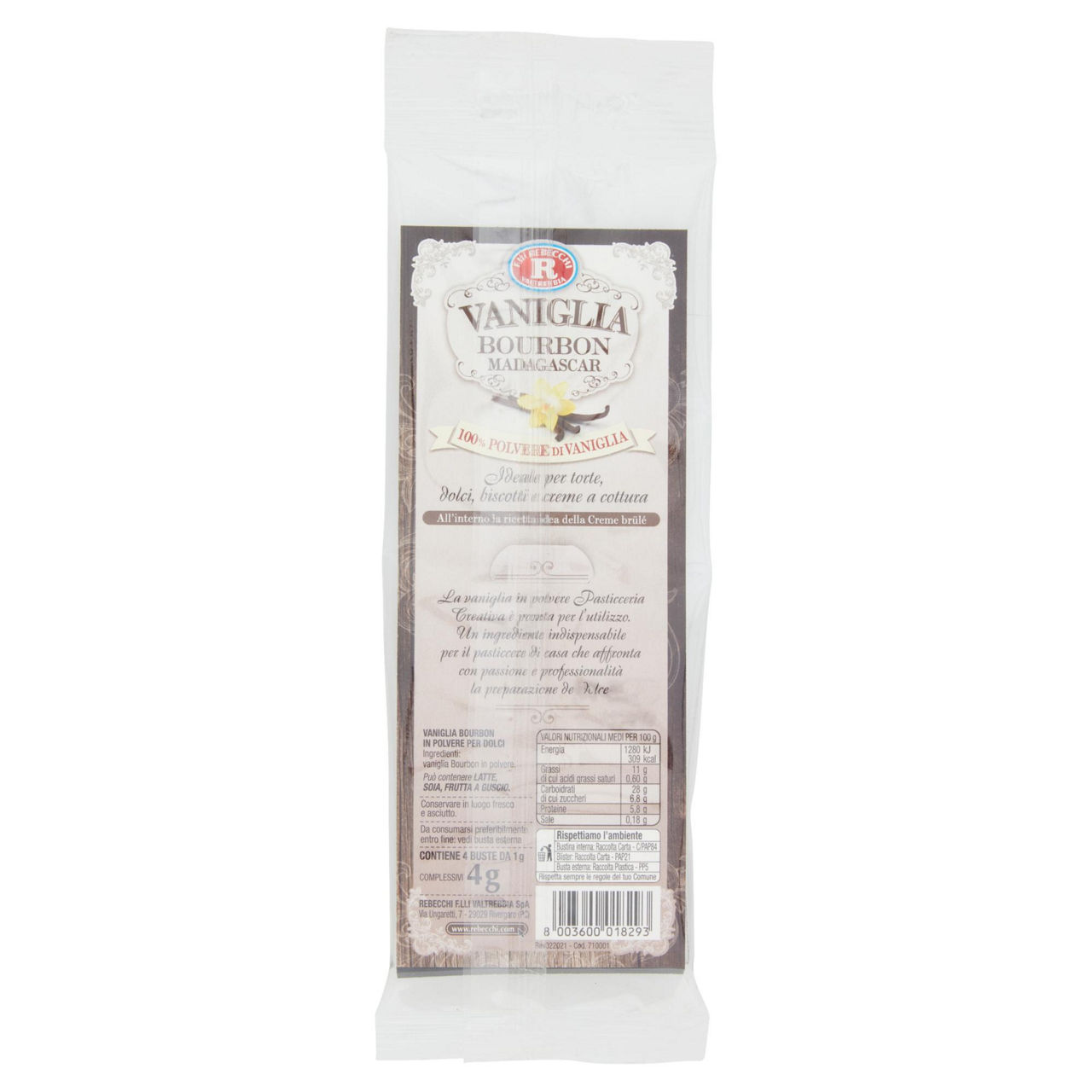 Vaniglia polvere rebecchi blister pz.4xgr.1 - Immagine 51