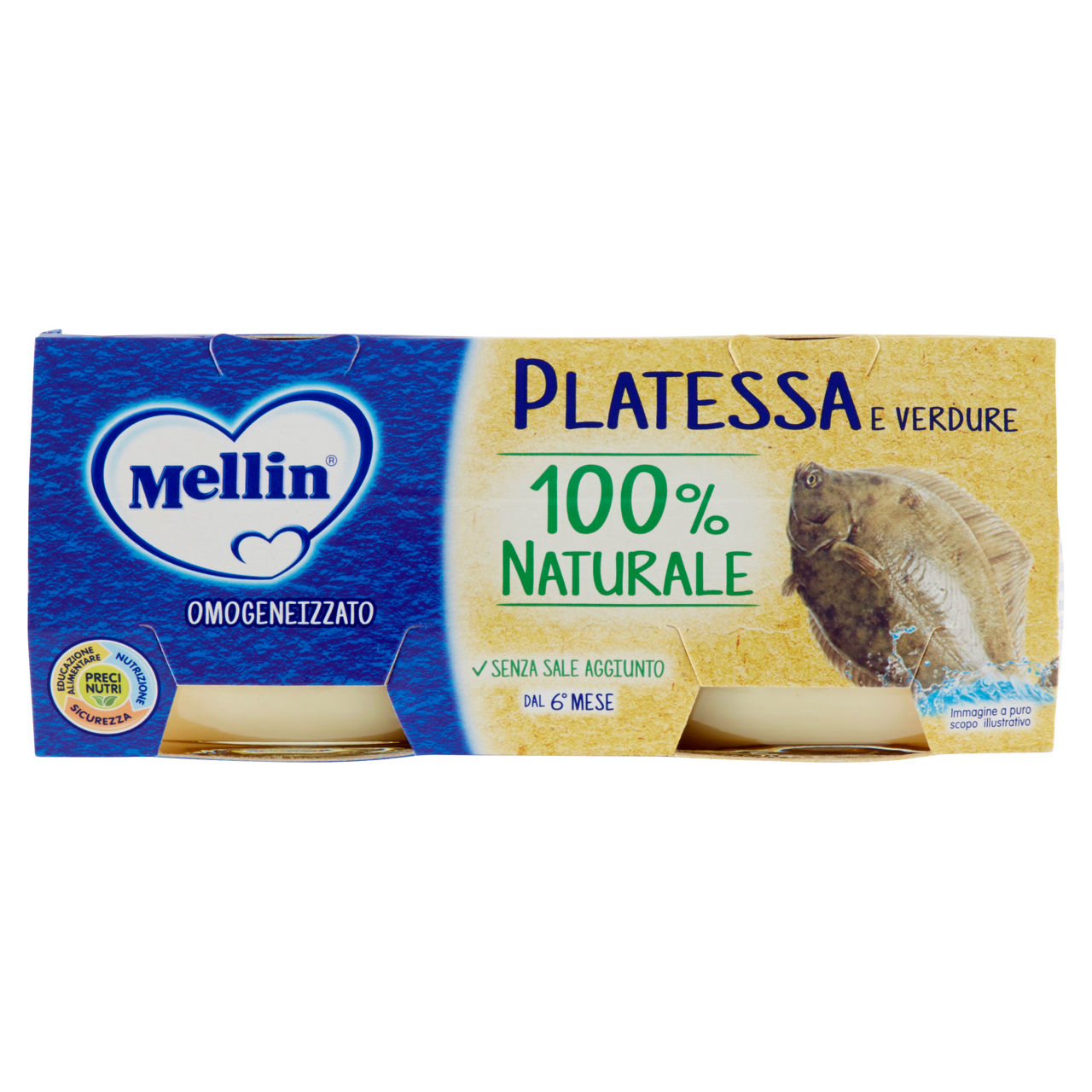 Omogeneizzato di platessa e verdure 2 pz x 80 gr