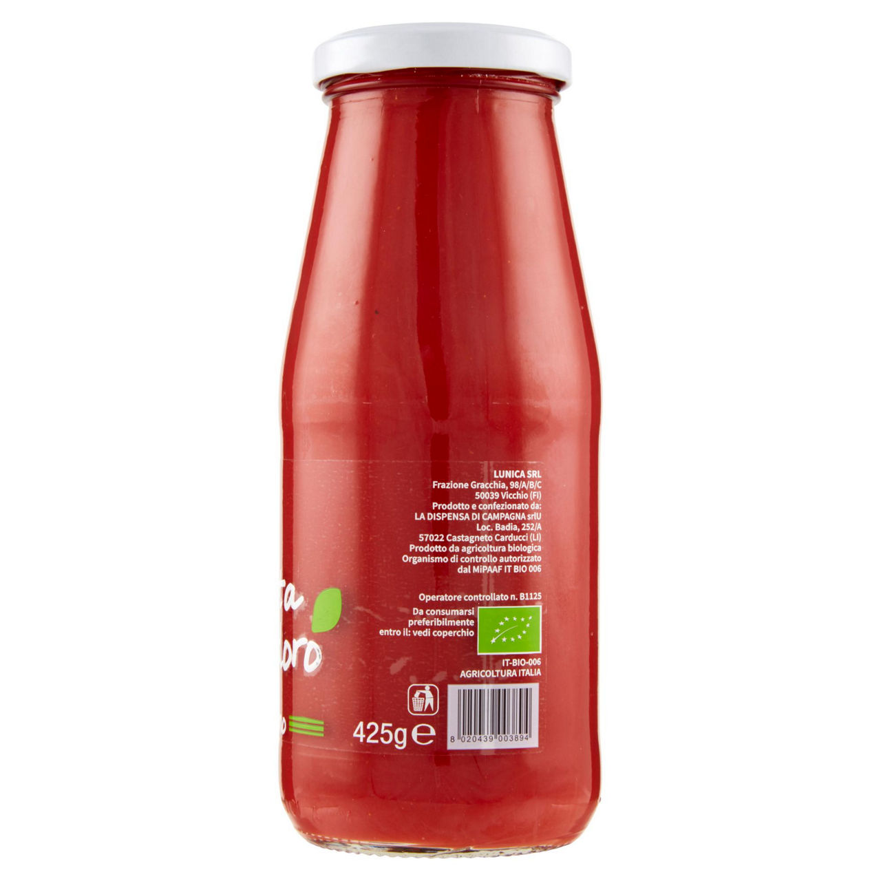 Passata pom.fresco bio toscana  425gr.lunica - Immagine 11