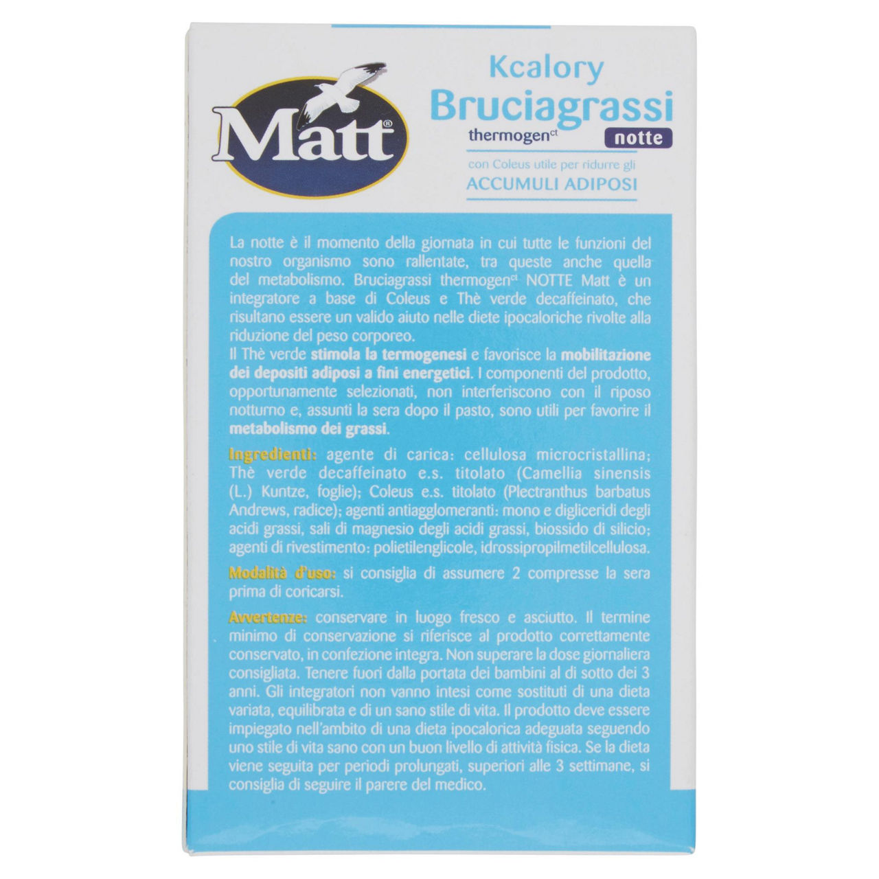 INTEGRATORE BRUCIAGRASSI THERMOGEN NOTTE MATT & DIET SCATOLA GR.10,5 - Immagine 41
