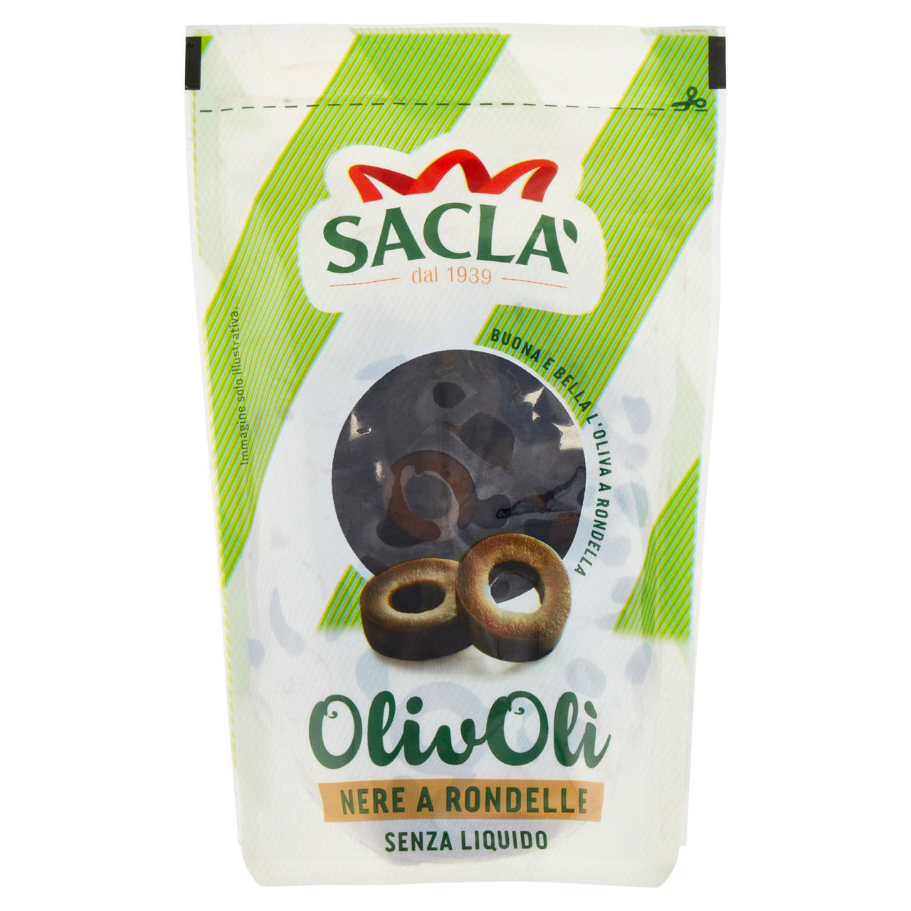 Olive nere a rondelle senza liquido 75 gr