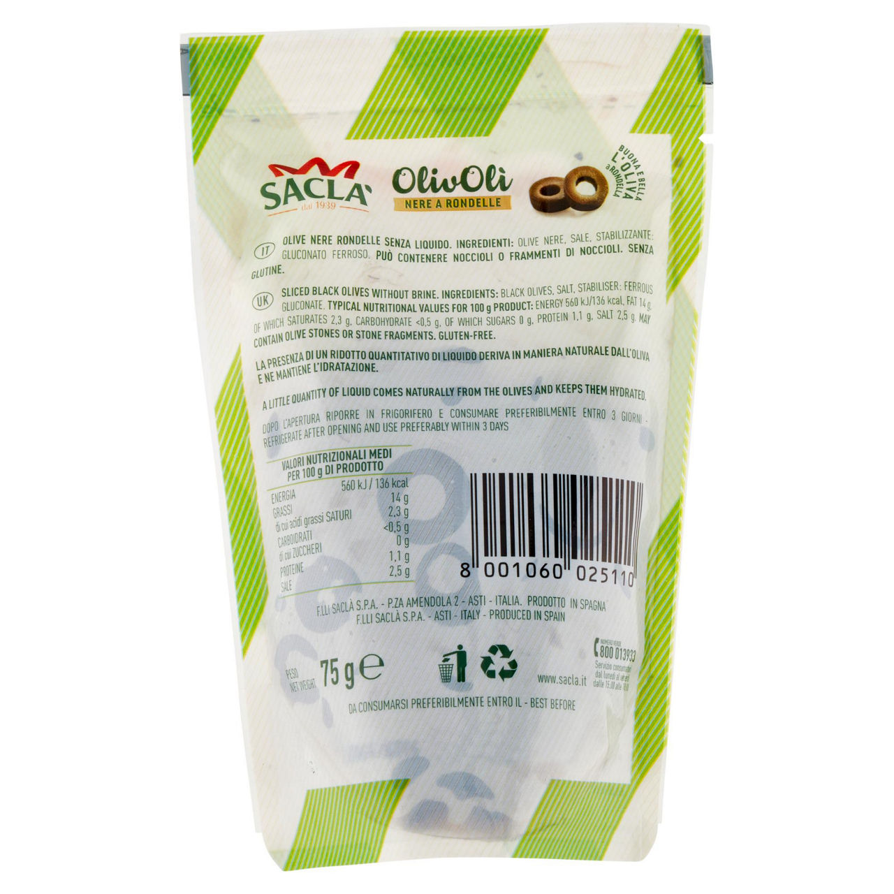 Olive nere a rondelle senza liquido 75 gr - Immagine 31
