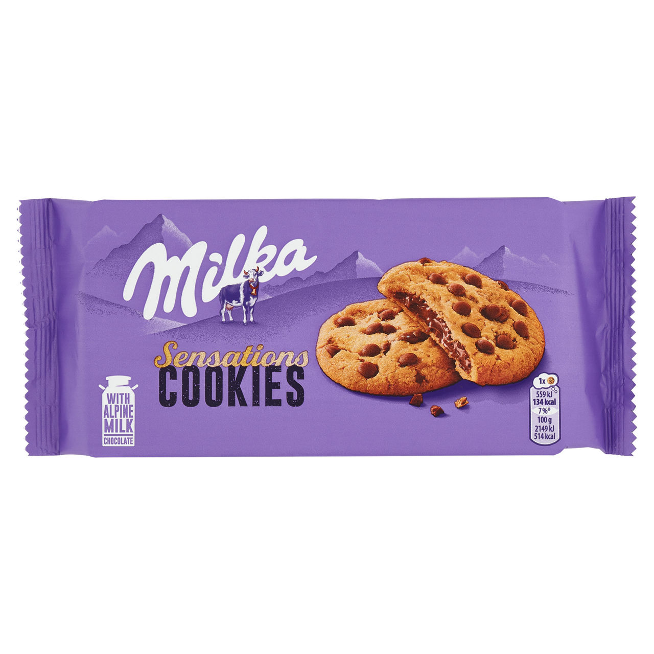 Biscotti Cookies ripieni di cioccolato al latte 156 gr