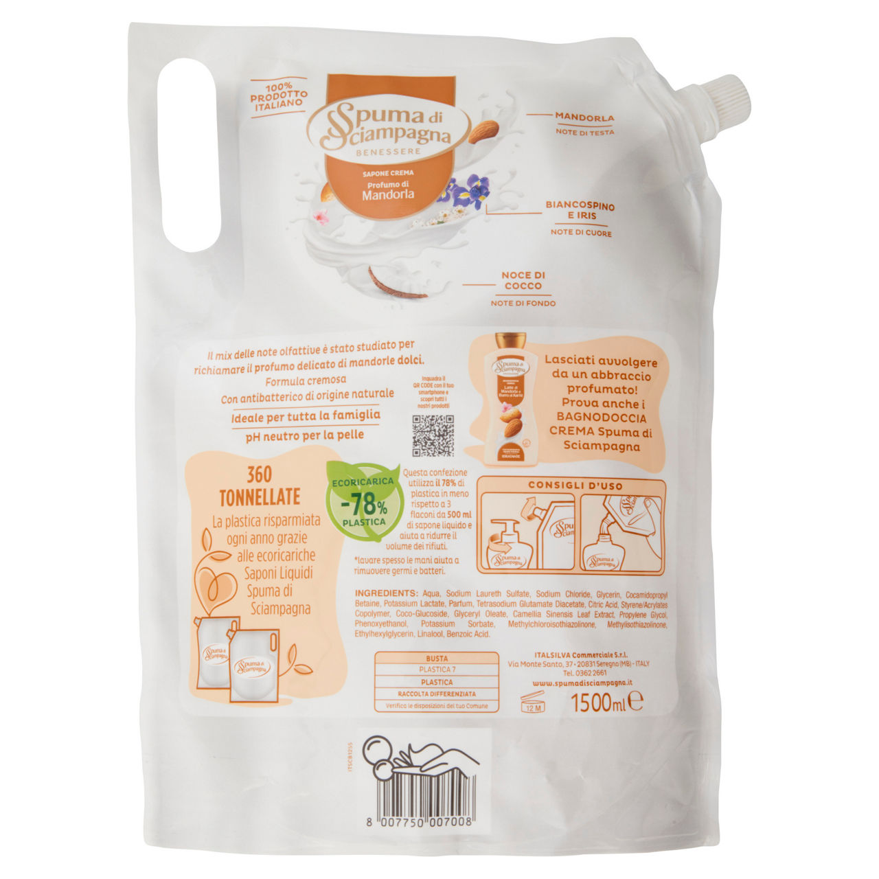 Ricarica per sapone crema latte di mandorla e burro di karité 1,5 lt - Immagine 31