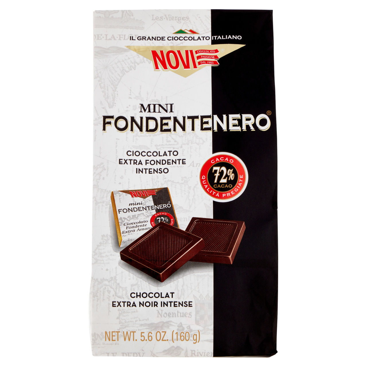 Cioccolatini fondenti extra 72% mini 160 gr