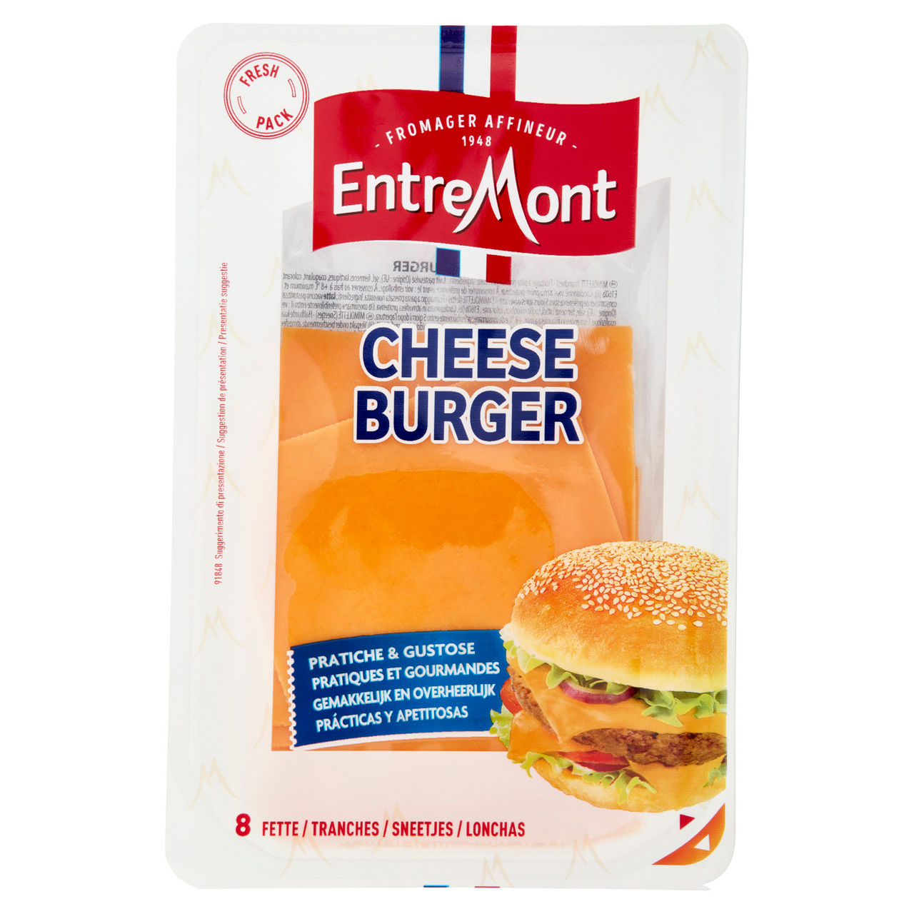 Formaggio per hamburger a fette 120 gr - Immagine 01