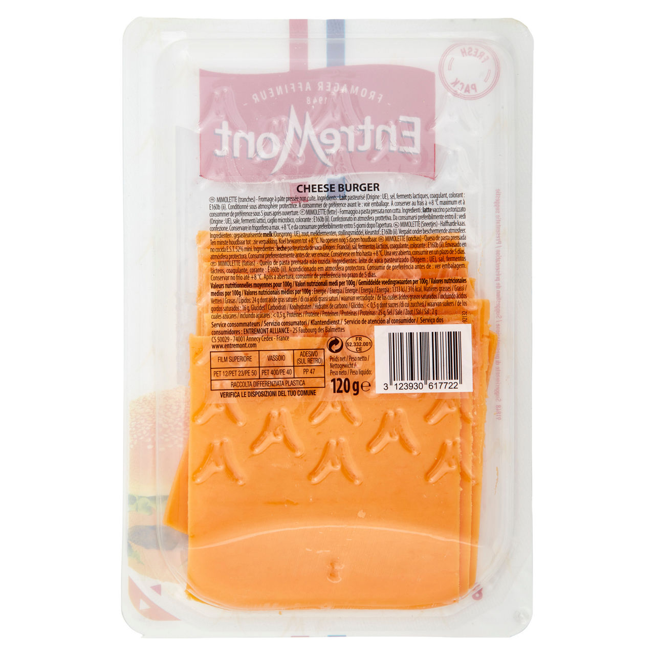 Formaggio per hamburger a fette 120 gr - Immagine 51