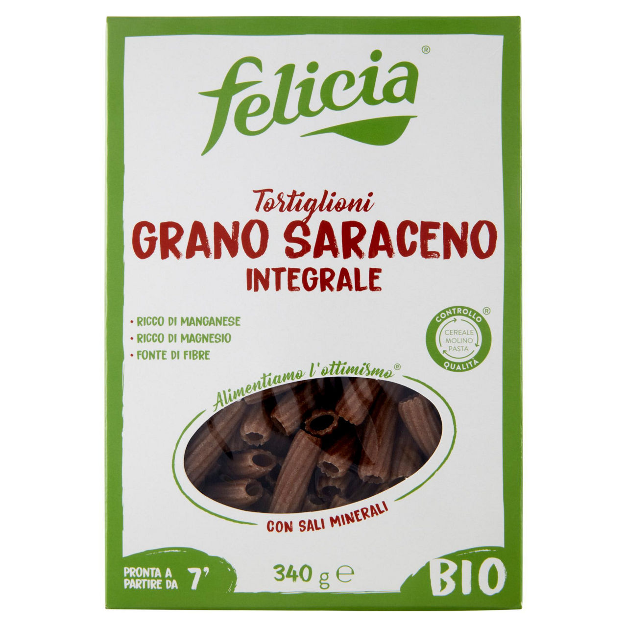 Tortiglioni pasta di grano saraceno integrale senza glutine bio 340 gr - Immagine 01