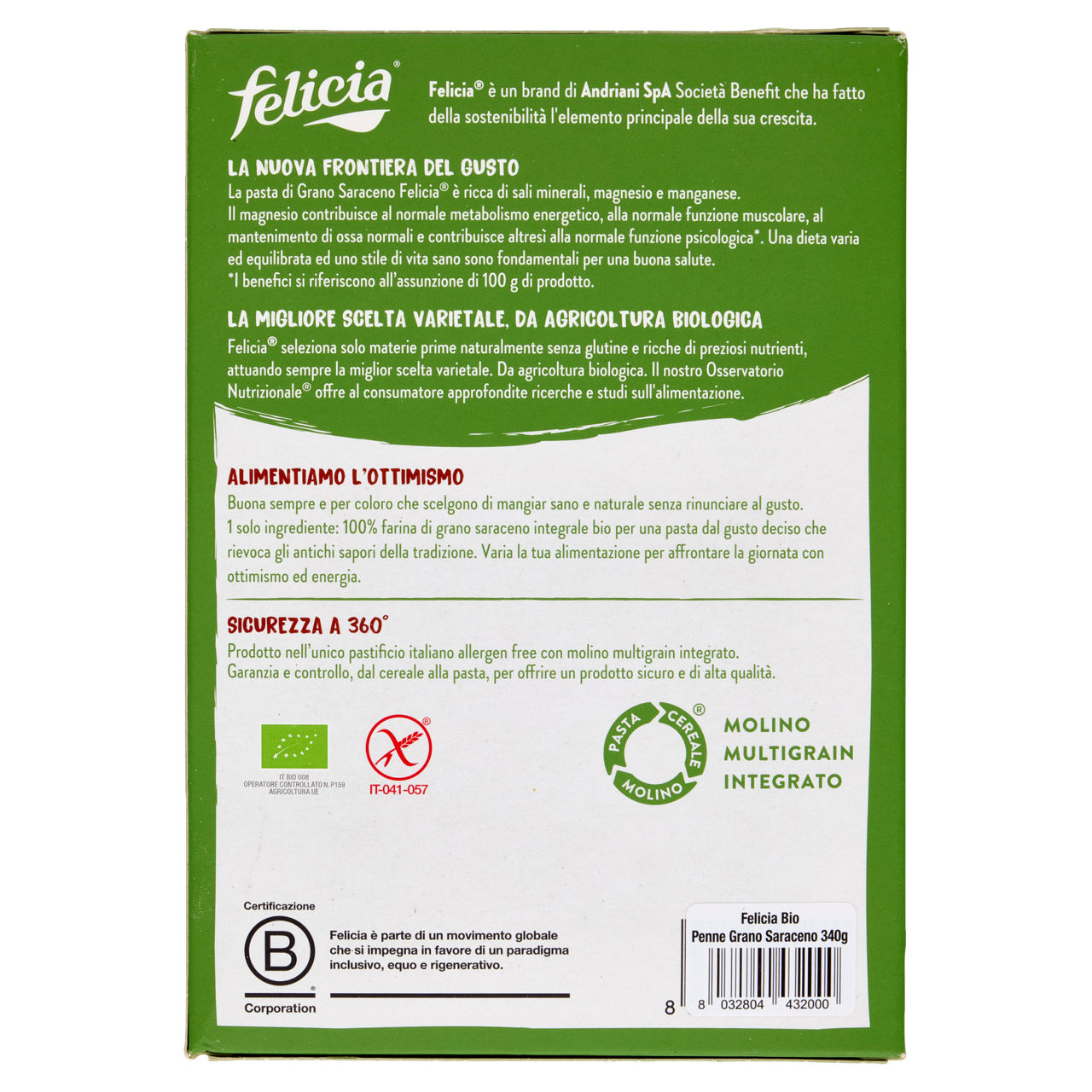 Penne pasta di grano saraceno integrale senza glutine bio 340 gr - Immagine 21