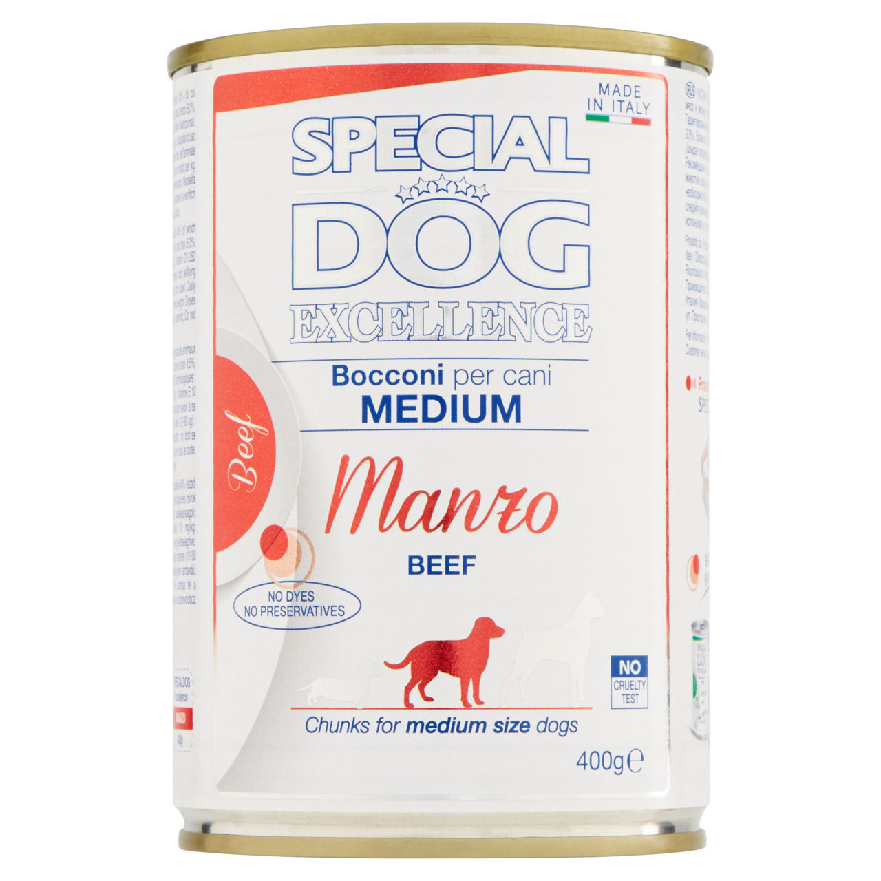 Umido per cani medium adult bocconcini con manzo 400 gr