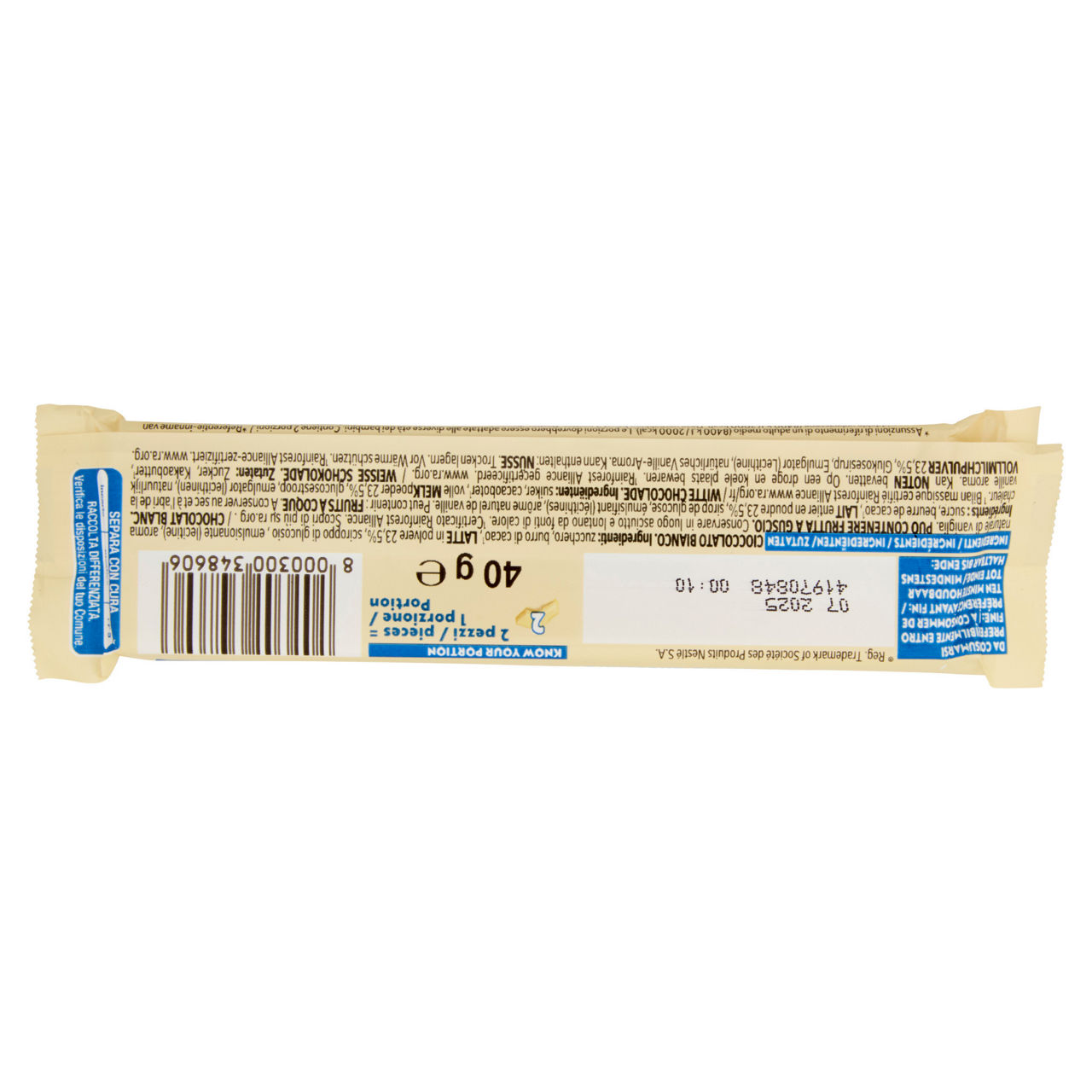 Barretta di cioccolato bianco 40 gr - Immagine 11