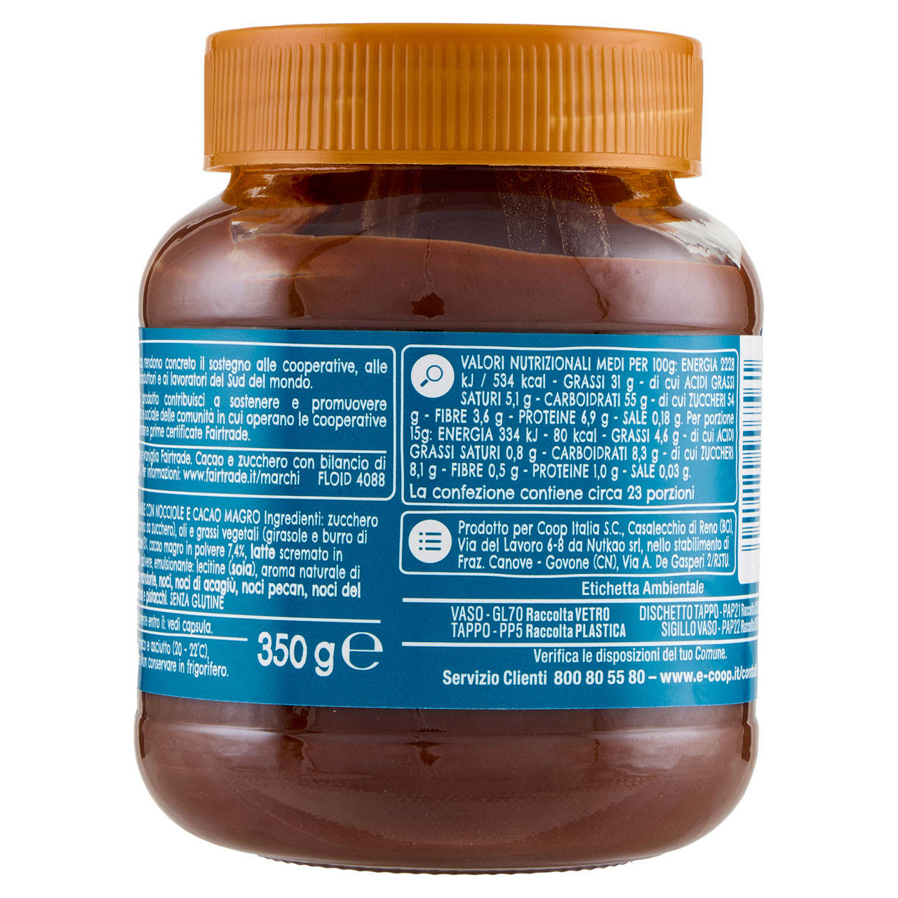Crema spalmabile alle nocciole e cacao magro 350 gr - Immagine 41