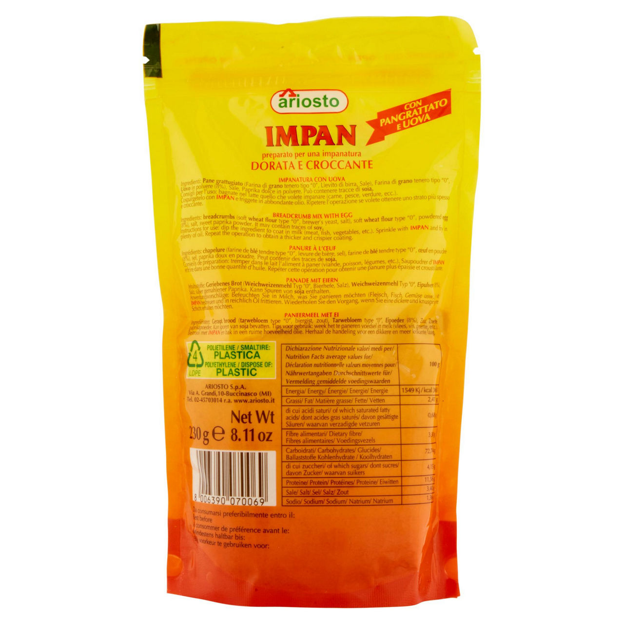 Impanatura con uovo ariosto busta g230 - Immagine 51