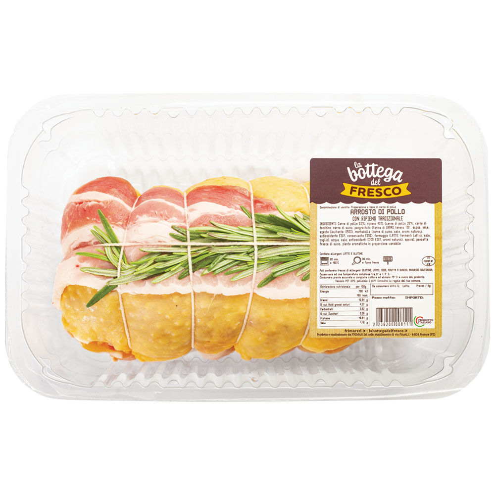 Arrosto di pollo con ripieno tradizionale