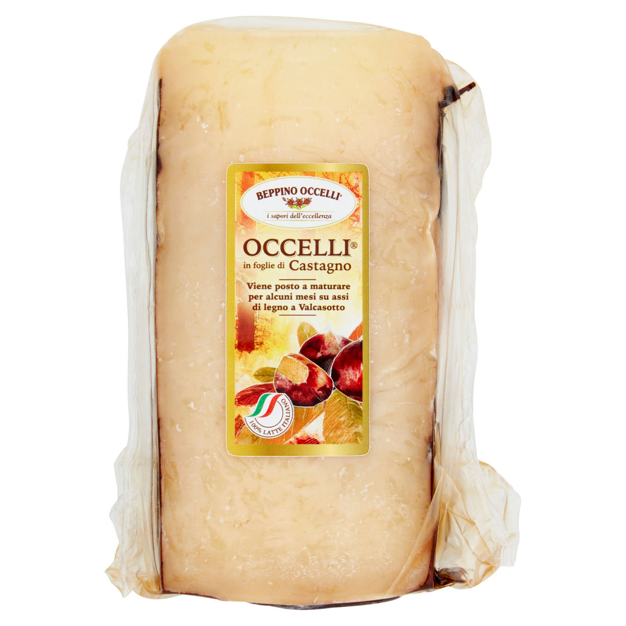 Formaggio stagionato di latte misto vaccino e ovino affinato in foglie di castagno - Immagine 01