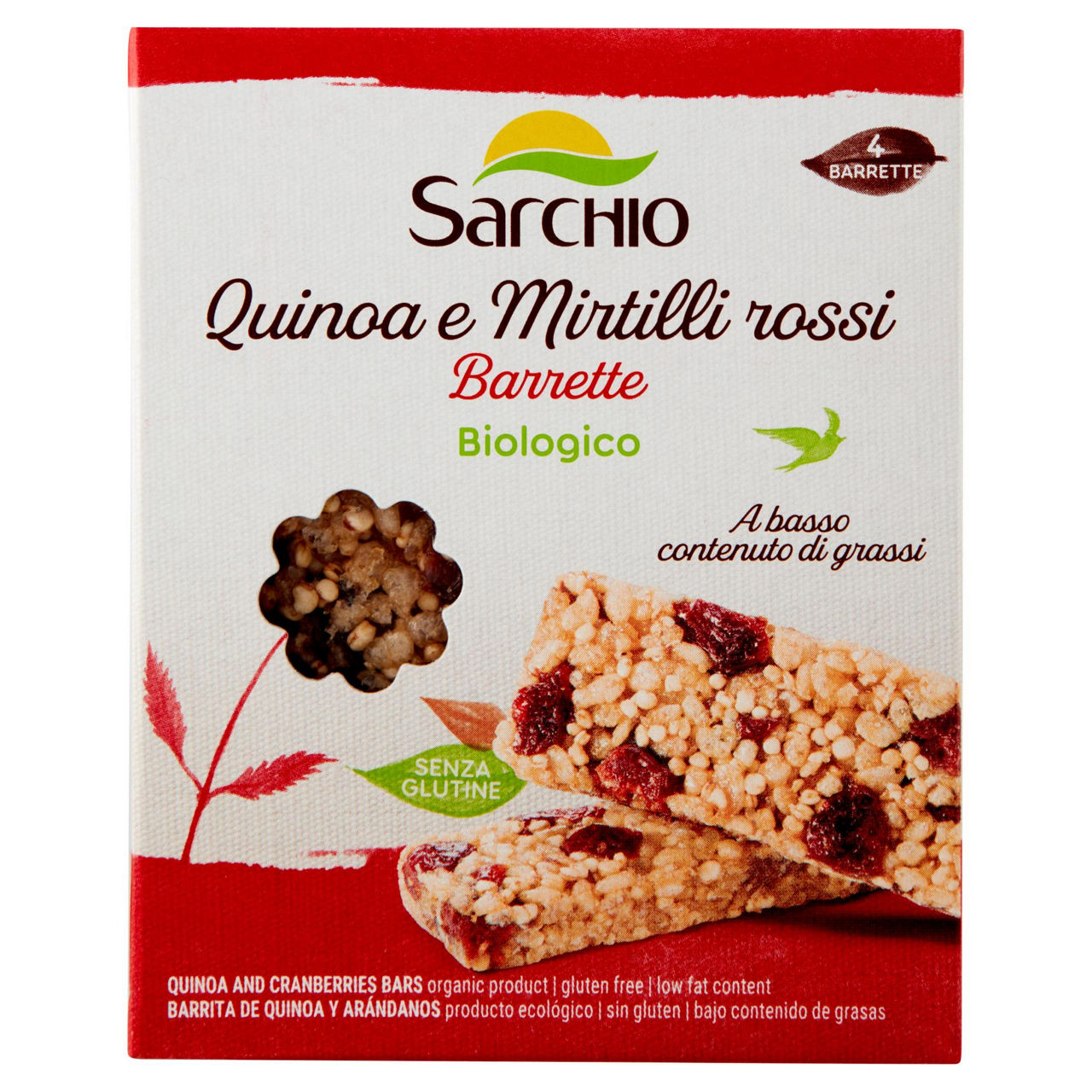 Barrette quinoa e mirtilli rossi bio 80 gr