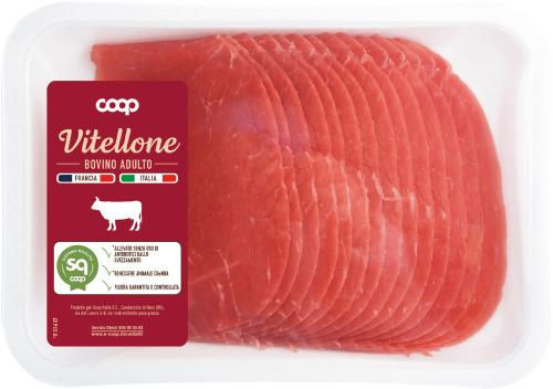 Fette sottili di bovino adulto