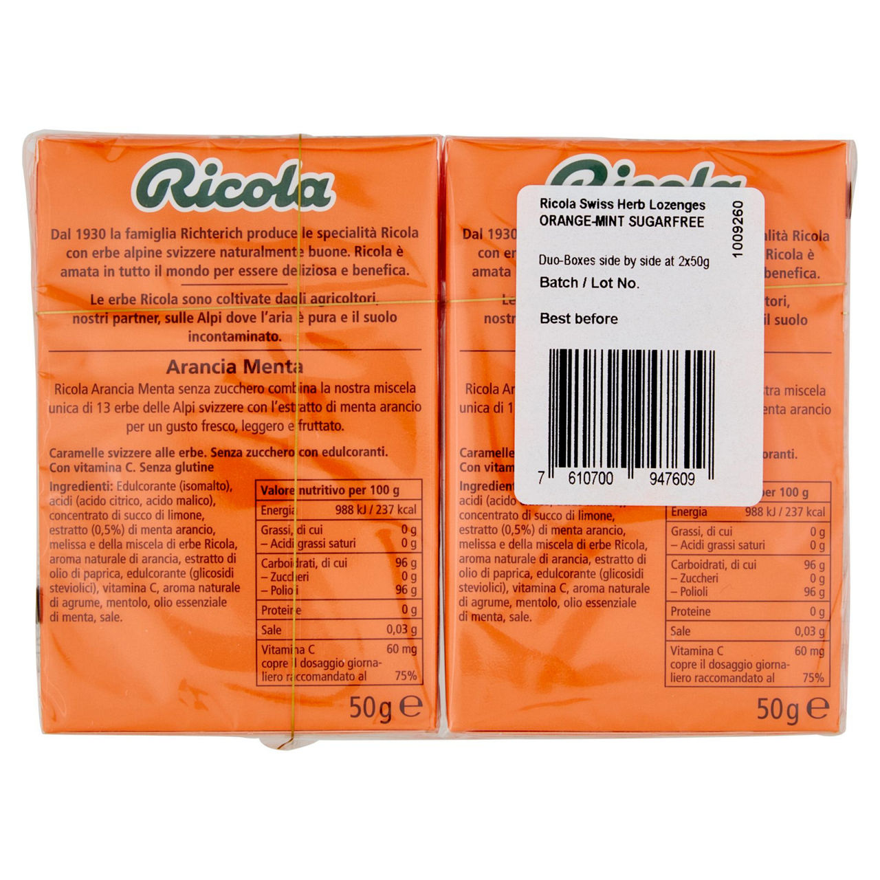 Caramelle dure all'arancia e menta senza zucchero 2 pz x 50 gr - Immagine 41