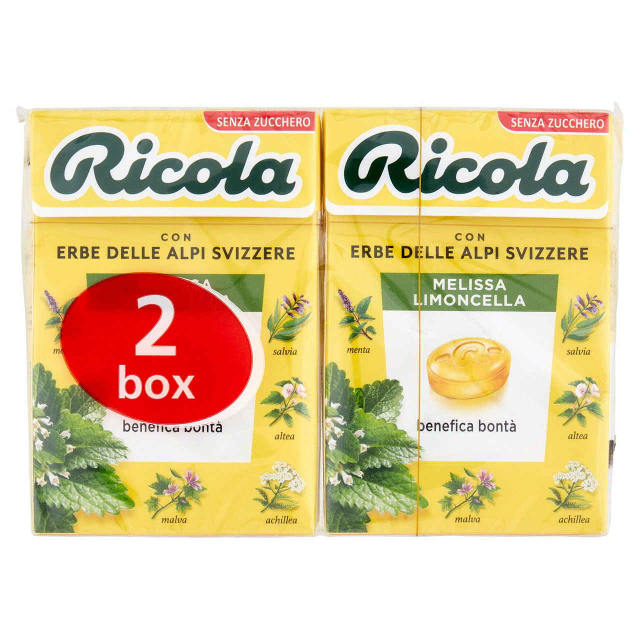 Caramelle dure alla melissa limoncella senza zucchero 2 pz x 50 gr - Immagine 01