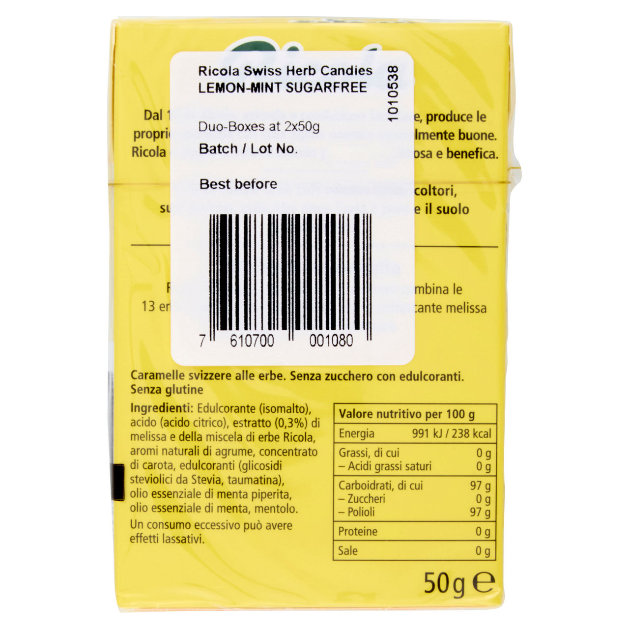 Caramelle dure alla melissa limoncella senza zucchero 2 pz x 50 gr - Immagine 11