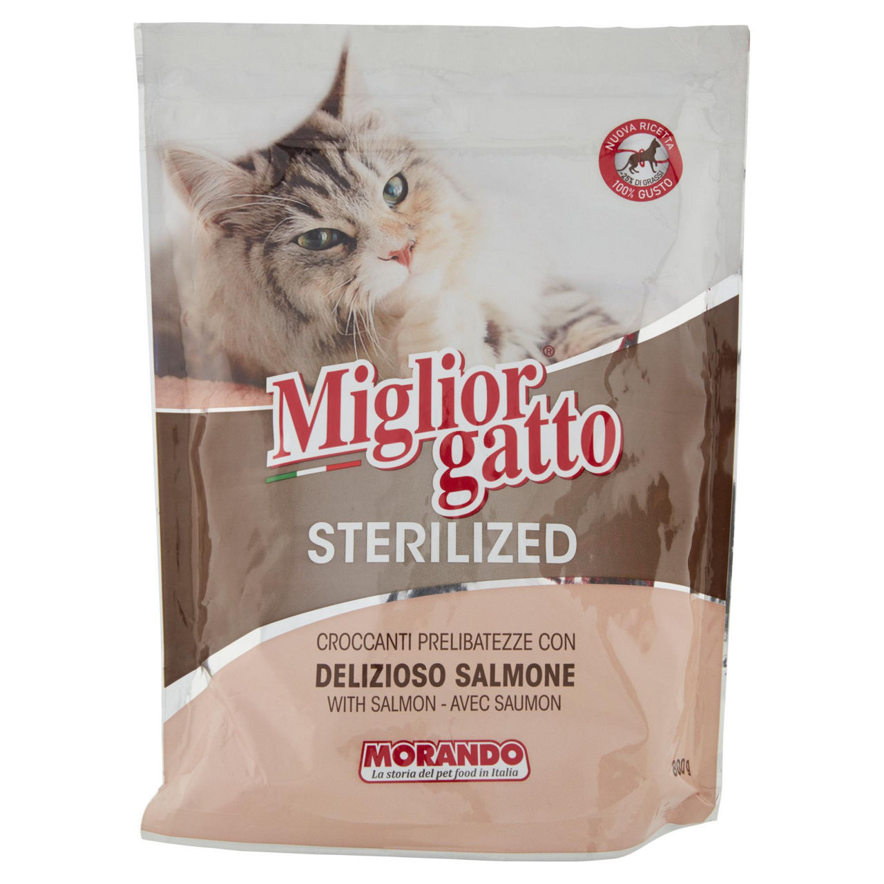 Croccantini miglior gatto sterilized salmone delizioso sacchetto g 800
