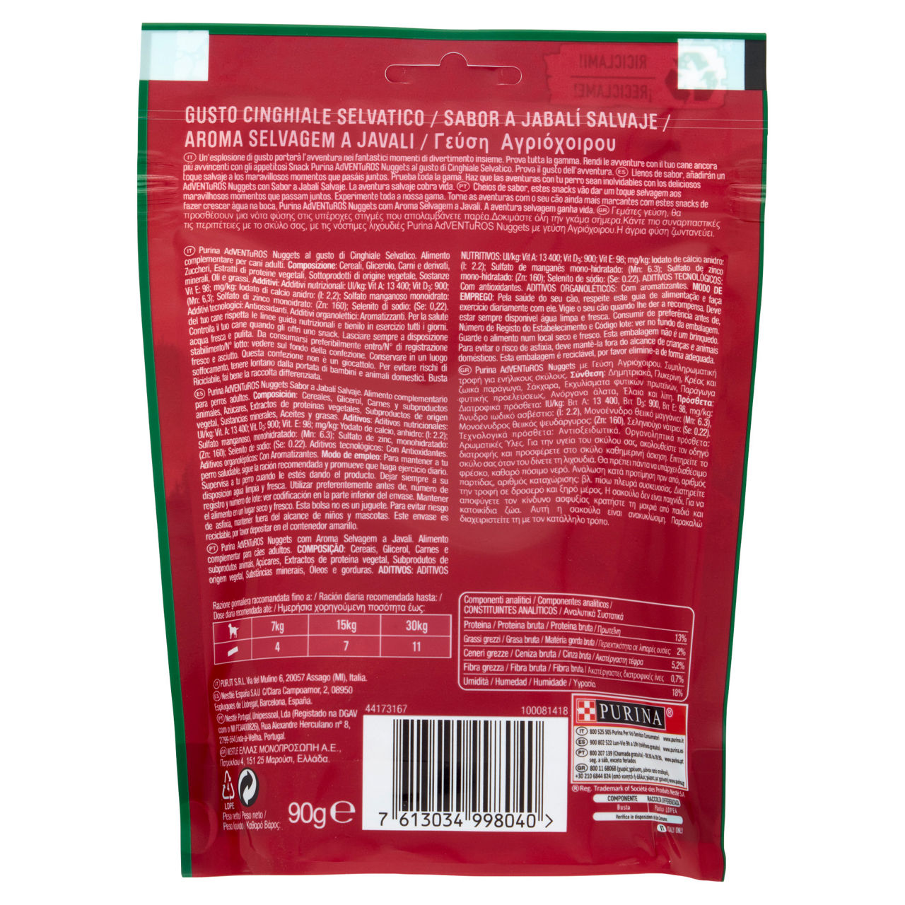 Snack per  cani adventuros nuggets  sacchetto g 90 - Immagine 11