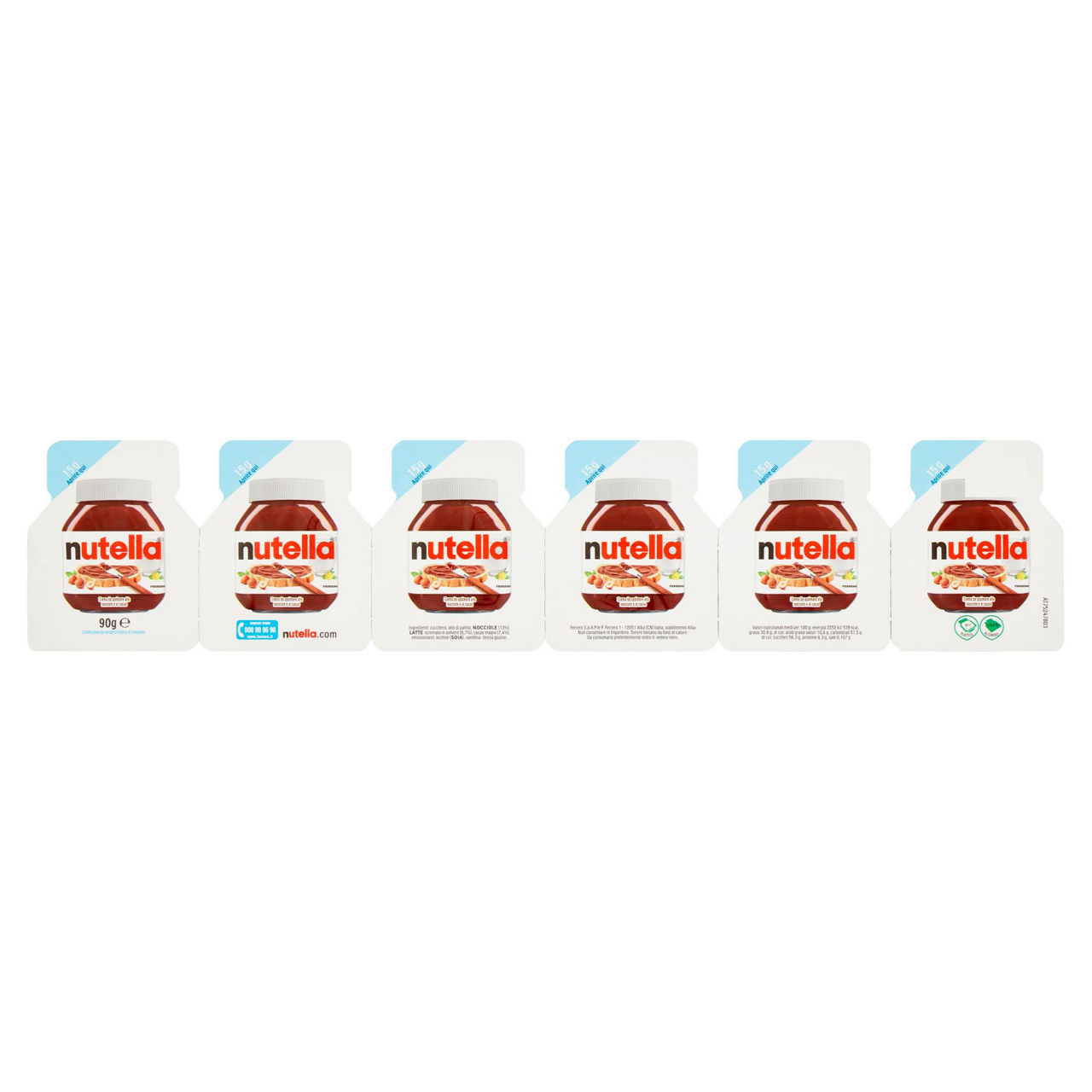 Nutella monodose 6 pz x 15 gr - Immagine 01