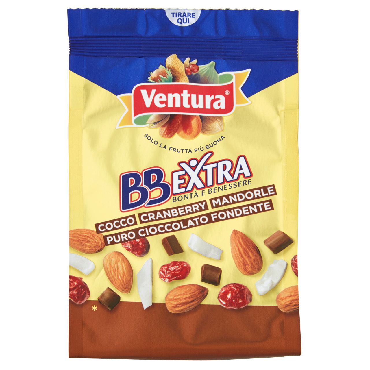 Mix di frutta secca frutta essiccata e cioccolato fondente 150 gr - Immagine 01