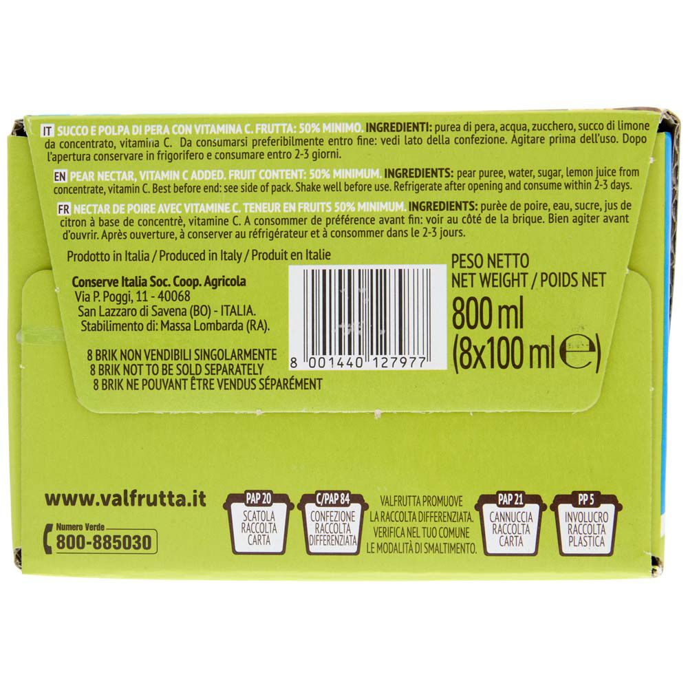 Nettare pera valfrutta 8x100ml - Immagine 11
