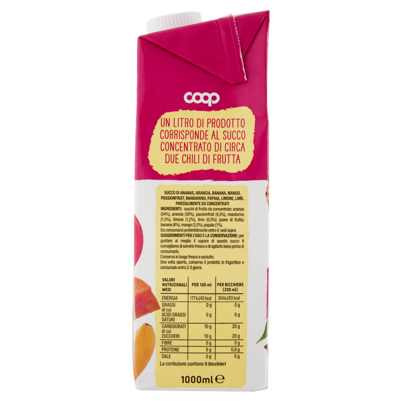 Succo 100% tropicale coop brick l 1 - Immagine 51