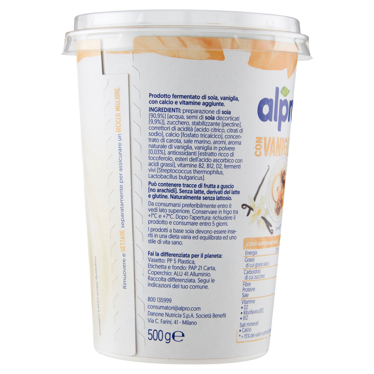 Yogurt vegetale alla vaniglia 500 gr - Immagine 51