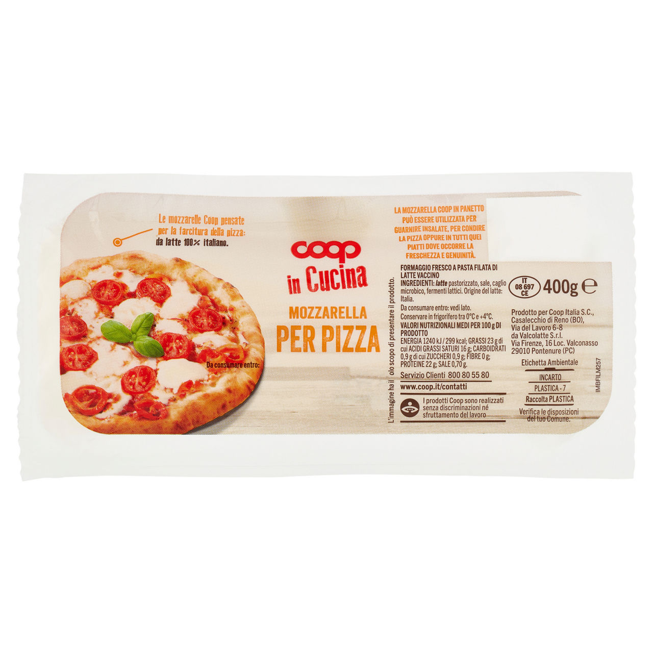 Mozzarella per pizza 400 gr - Immagine 11