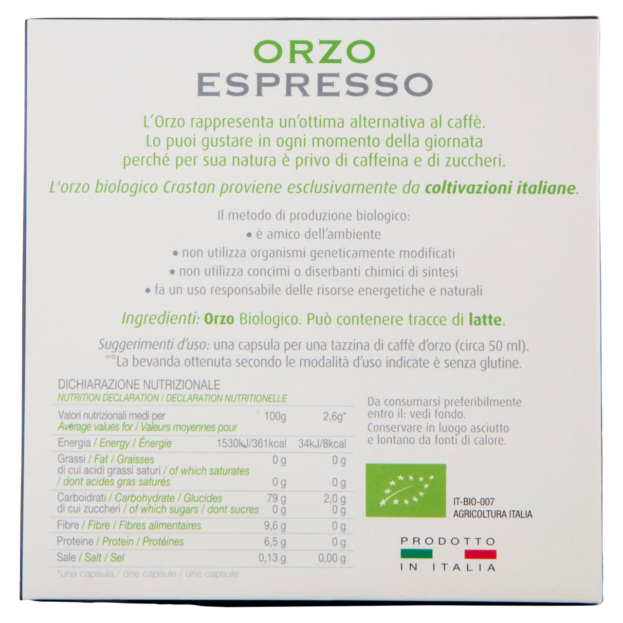 Orzo bio in capsule compatibili con Nespresso 15 pz - Immagine 61