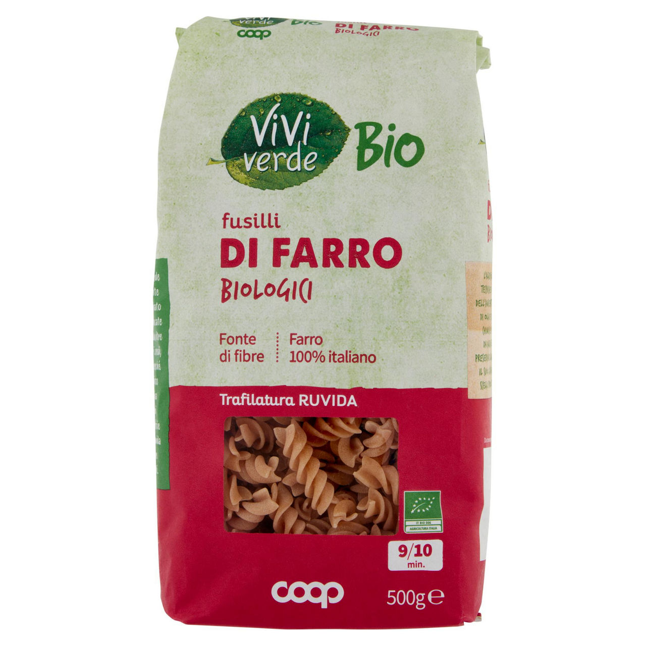 Fusilli di farro biologici vivi verde 500 g - Immagine 01