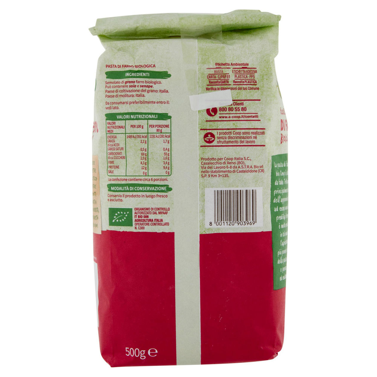 Fusilli di farro biologici vivi verde 500 g - Immagine 51