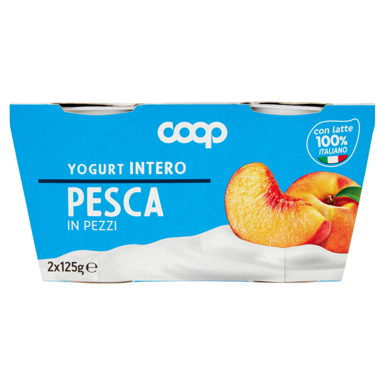 Yogurt intero alla pesca 2 pz da 125 gr