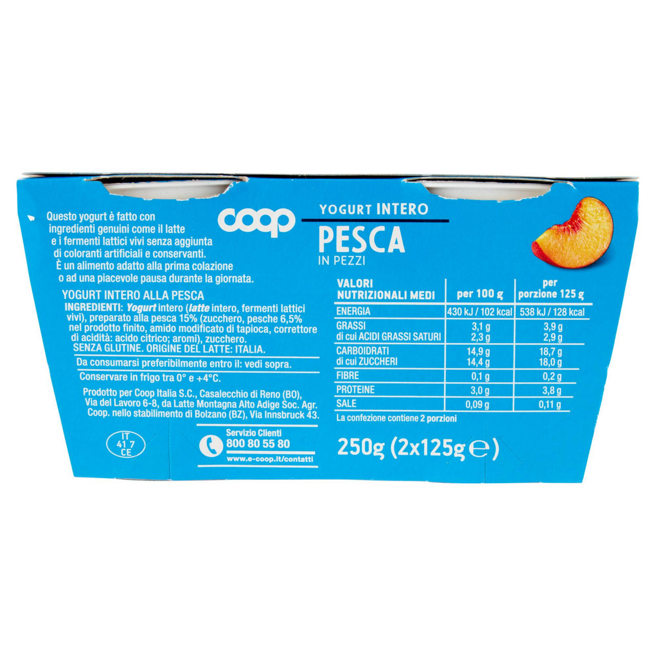 Yogurt intero alla pesca 2 pz da 125 gr - Immagine 31