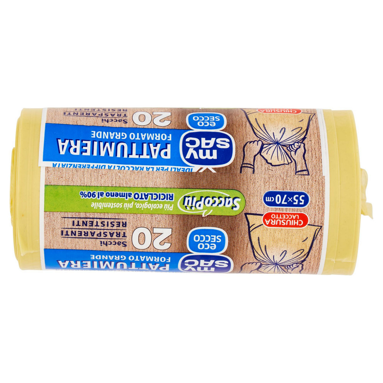 Sacchi nettezza gialli grandi 40 lt 20 pz - Immagine 21